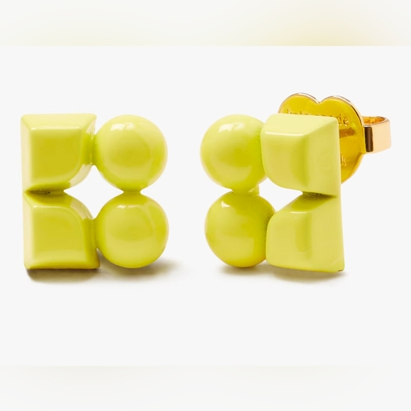 Kate Spade Noel Lime Green Mini Studs NWT - Picture 1 of 2